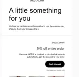 GET10 coupon verification screenshot