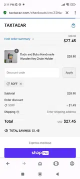 5OFF coupon verification screenshot