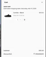 916SWING10 coupon verification screenshot
