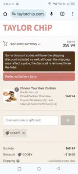 GOOEY coupon verification screenshot