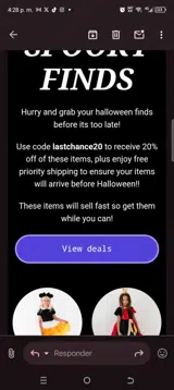 Taylor Joelle coupon verification screenshot