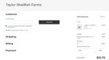 Taylor Shellfish Farms coupon verification screenshot