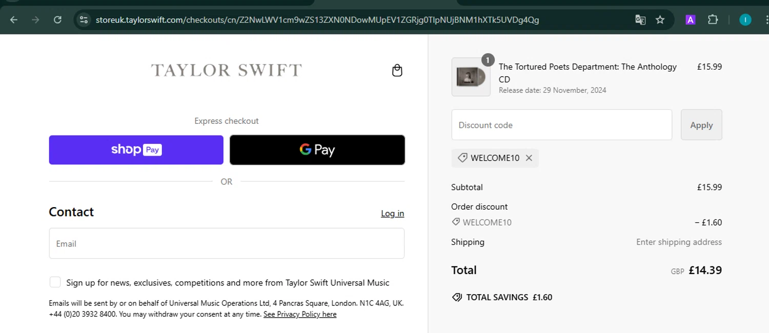 Taylor Swift Discount Codes 25 Off Coupons Jan 2025