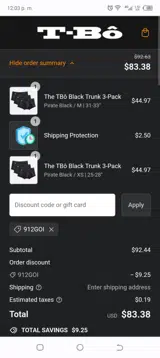 912GOI coupon verification screenshot