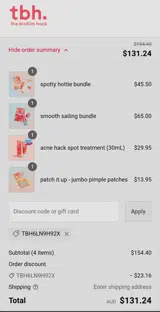 TBH6LN9H92X coupon verification screenshot