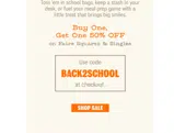 back2school coupon verification screenshot