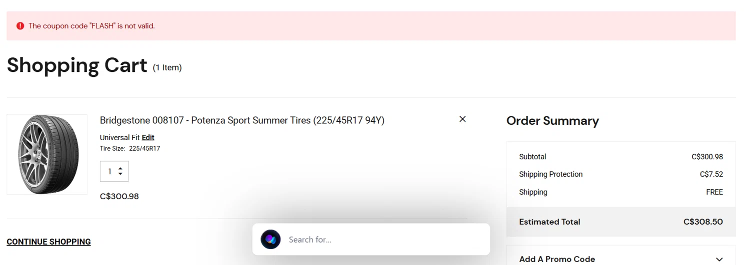 TDotPerformance coupon code screenshot showing code FLASH applied at TDotPerformance checkout page. Uploaded by SimplyCodes community member manuelchirinos2 on Jun 5, 2025