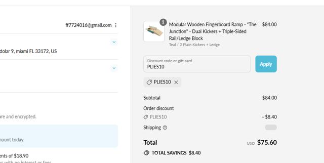 Teak Tuning checkout page showing Teak Tuning discount code box | Screenshot taken by SimplyCodes community member on Sep 15, 2025