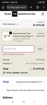 BLACKFRIDAY2025 coupon verification screenshot
