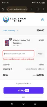 HYDRATE15 coupon verification screenshot