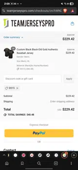 DS15 coupon verification screenshot