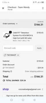Tw15shot coupon verification screenshot
