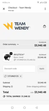 15turkey25 coupon verification screenshot