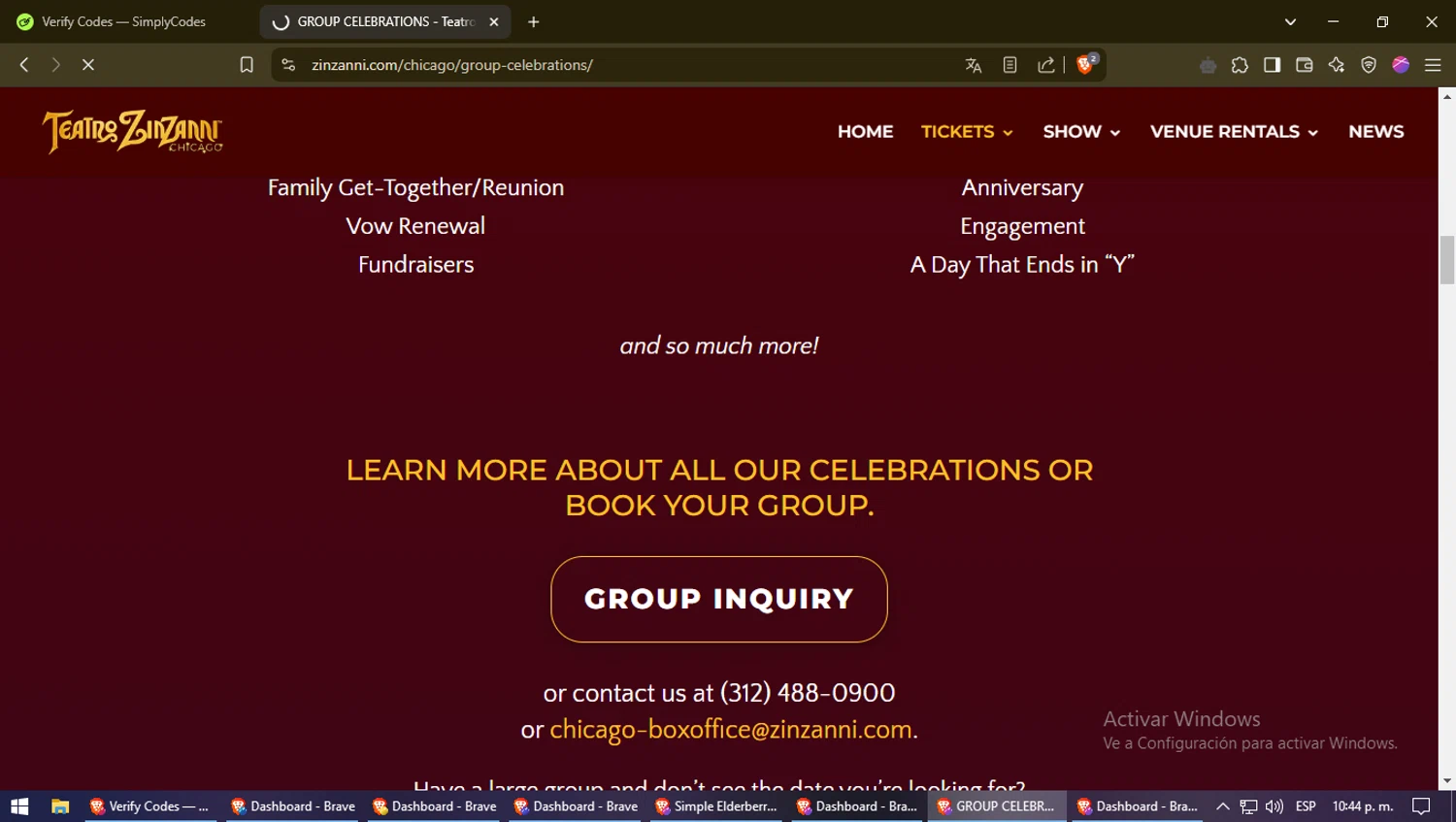 Teatro ZinZanni checkout page showing Teatro ZinZanni discount code box | Screenshot taken by SimplyCodes community member on Feb 25, 2025