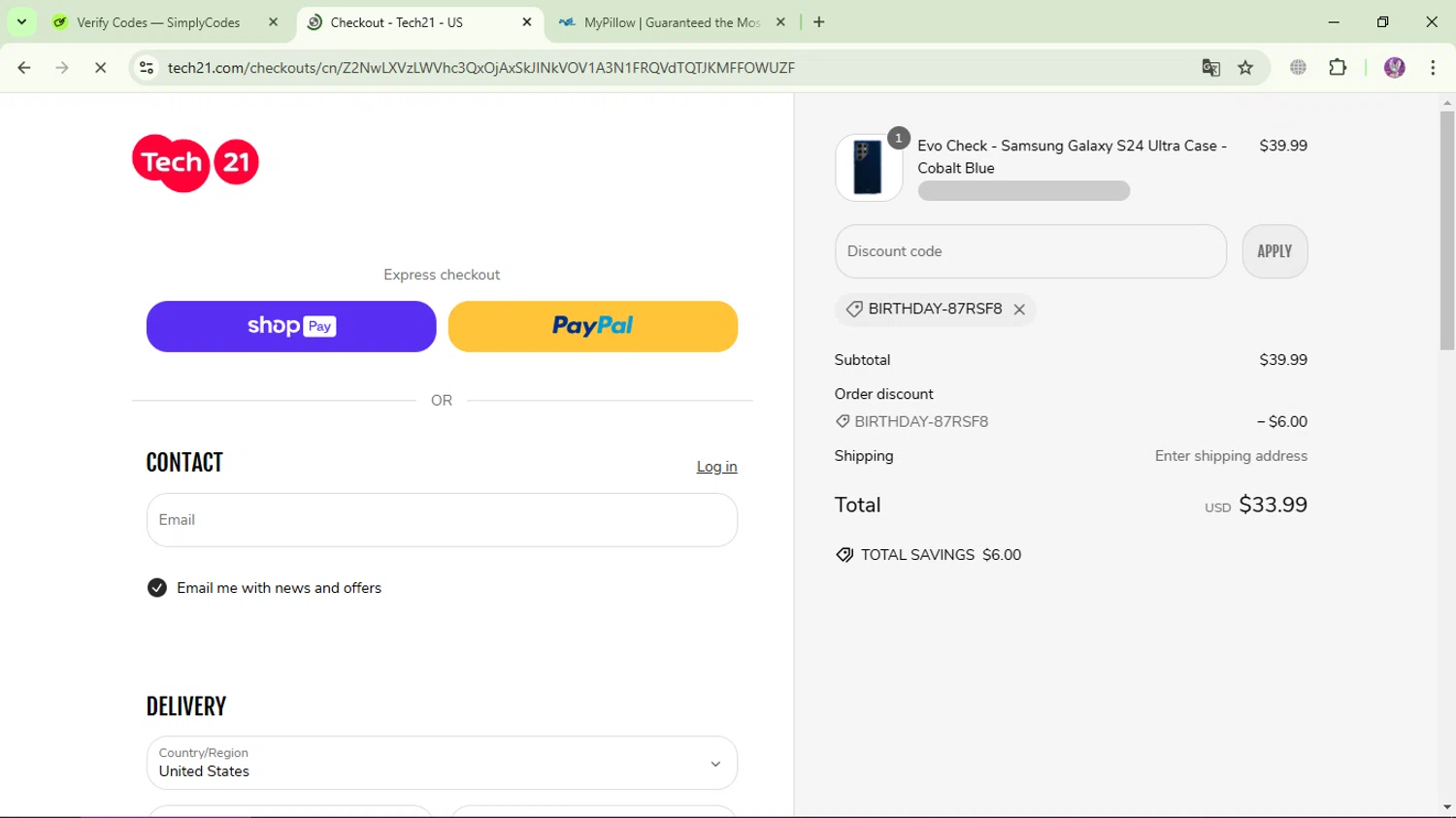 how to use Tech21 UK coupons