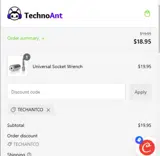 TechnoAnt coupon verification screenshot