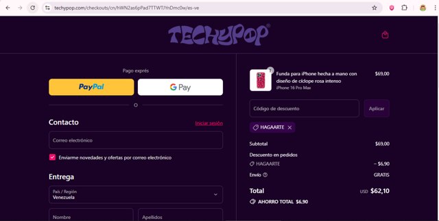 Techypop checkout page showing Techypop discount code box | Screenshot taken by SimplyCodes community member on Sep 4, 2025