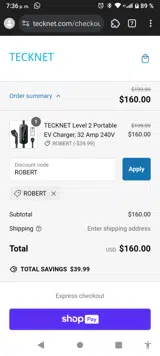 TECKNET US coupon verification screenshot