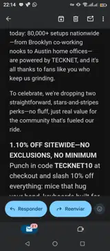 TECKNET US coupon verification screenshot