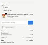 THEVEGGIEQUEEN coupon verification screenshot