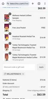 wellnstrong10 coupon verification screenshot