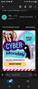 Cybermonday25 coupon verification screenshot