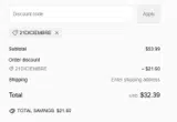 21Diciembre coupon verification screenshot