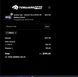 Tekware Welding Store coupon verification screenshot
