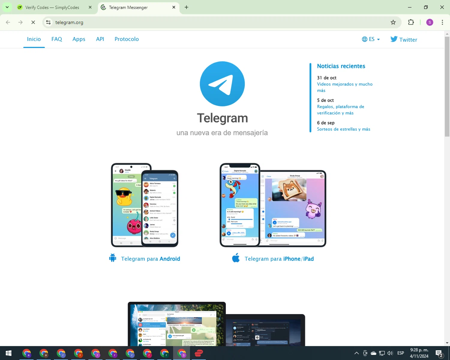Telegram checkout page showing Telegram promo code box | Screenshot taken by SimplyCodes community member on Nov 4, 2024