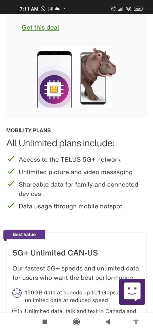TELUS checkout page showing TELUS promo code box | Screenshot taken by SimplyCodes community member on Apr 14, 2025