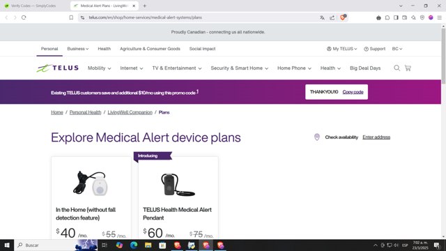 TELUS checkout page showing TELUS promo code box | Screenshot taken by SimplyCodes community member on Mar 23, 2025