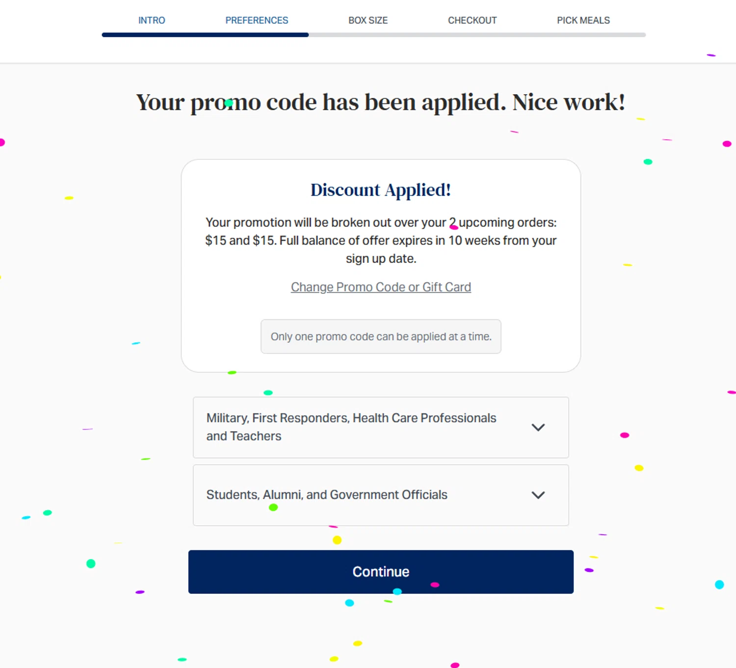 Tempo Meals promo code screenshot showing code KELLY applied at Tempo Meals checkout page. Uploaded by SimplyCodes community member kurcovein on Dec 24, 2025