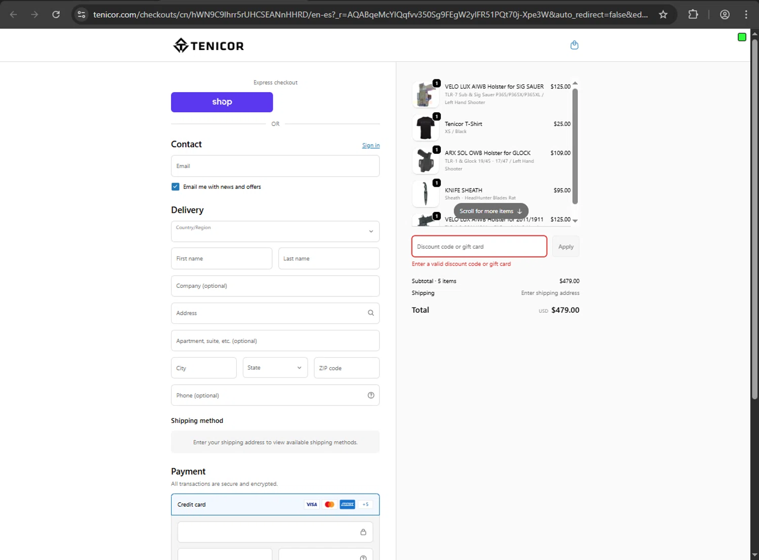 Tenicor promo code screenshot showing code TACHYVE applied at Tenicor checkout page. Uploaded by SimplyCodes community member ShrewdDefender8496 on Feb 25, 2026