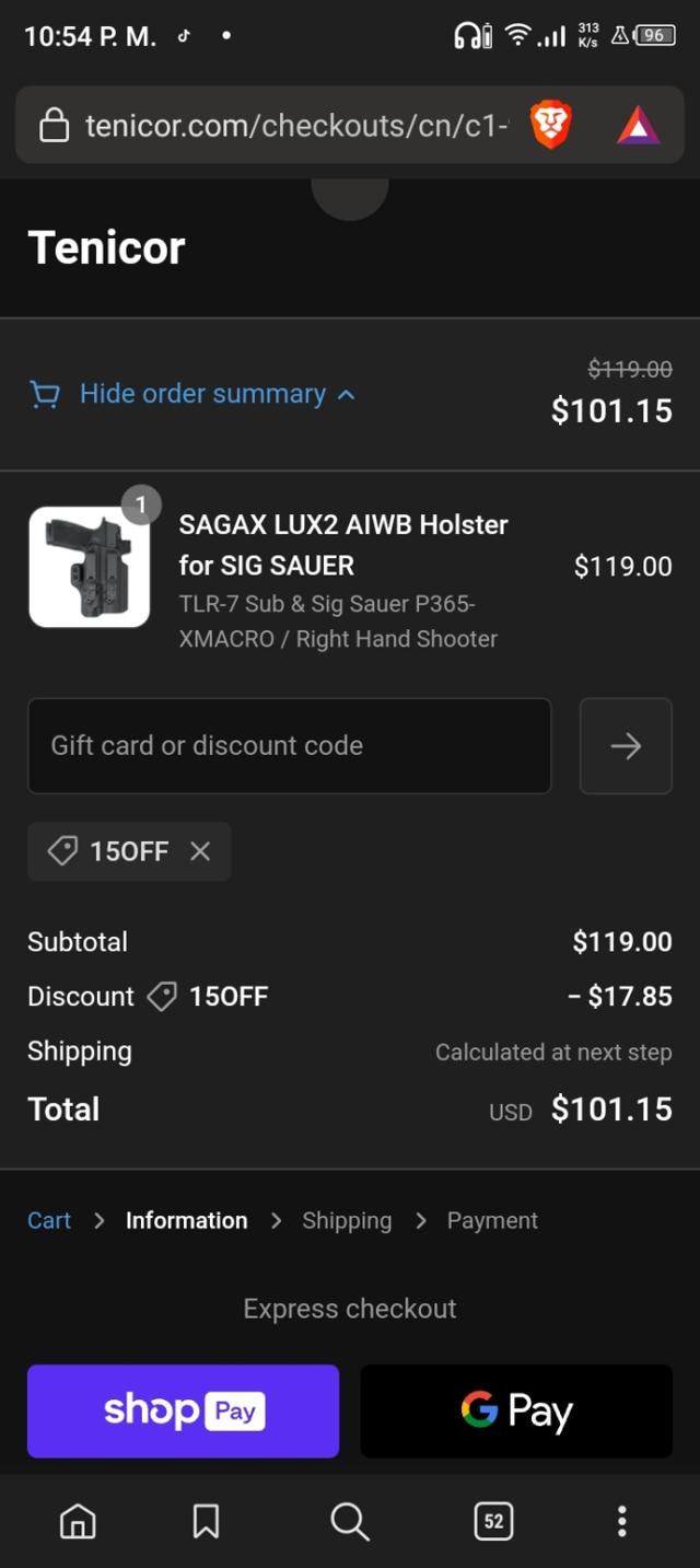 Tenicor checkout page showing Tenicor discount code box | Screenshot taken by SimplyCodes community member on Aug 15, 2023