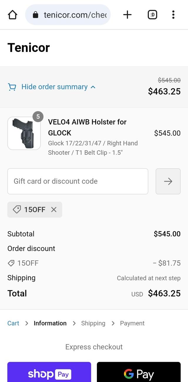 Tenicor checkout page showing Tenicor discount code box | Screenshot taken by SimplyCodes community member on Aug 20, 2023