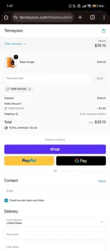 10BEVERAGE coupon verification screenshot