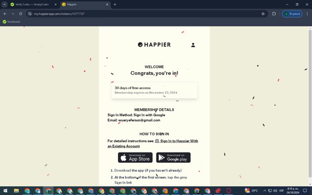 Ten Percent Happier checkout page showing Ten Percent Happier promo code box | Screenshot taken by SimplyCodes community member on Oct 24, 2024