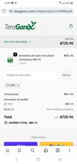GOLD coupon verification screenshot