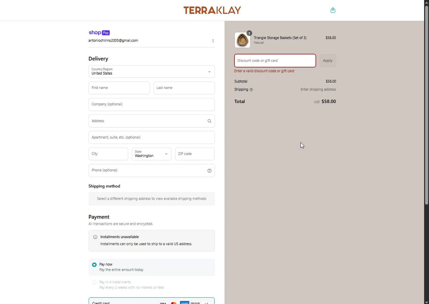 TerraKlay promo code screenshot showing code SUMMER25 applied at TerraKlay checkout page. Uploaded by SimplyCodes community member Hei201 on Jul 13, 2025