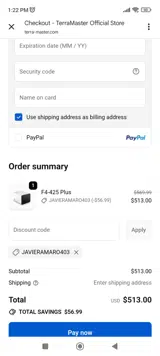Javieramaro403 coupon verification screenshot