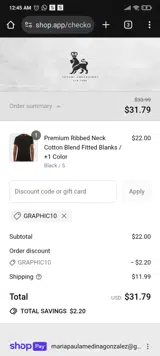 GRAPHIC10 coupon verification screenshot