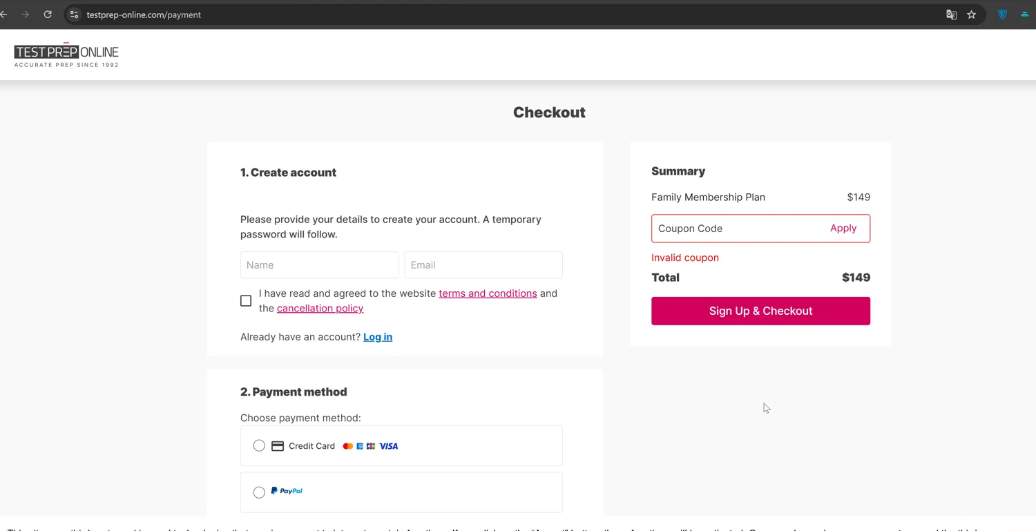 TestPrep-Online promo code screenshot showing code TPO10 applied at TestPrep-Online checkout page. Uploaded by SimplyCodes community member ValiantTiger4704 on Feb 4, 2025