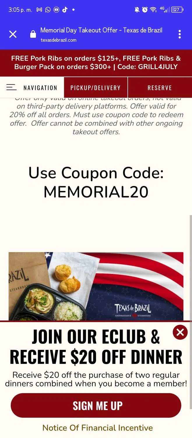 Texas de Brazil Coupons 25 Off November 2024