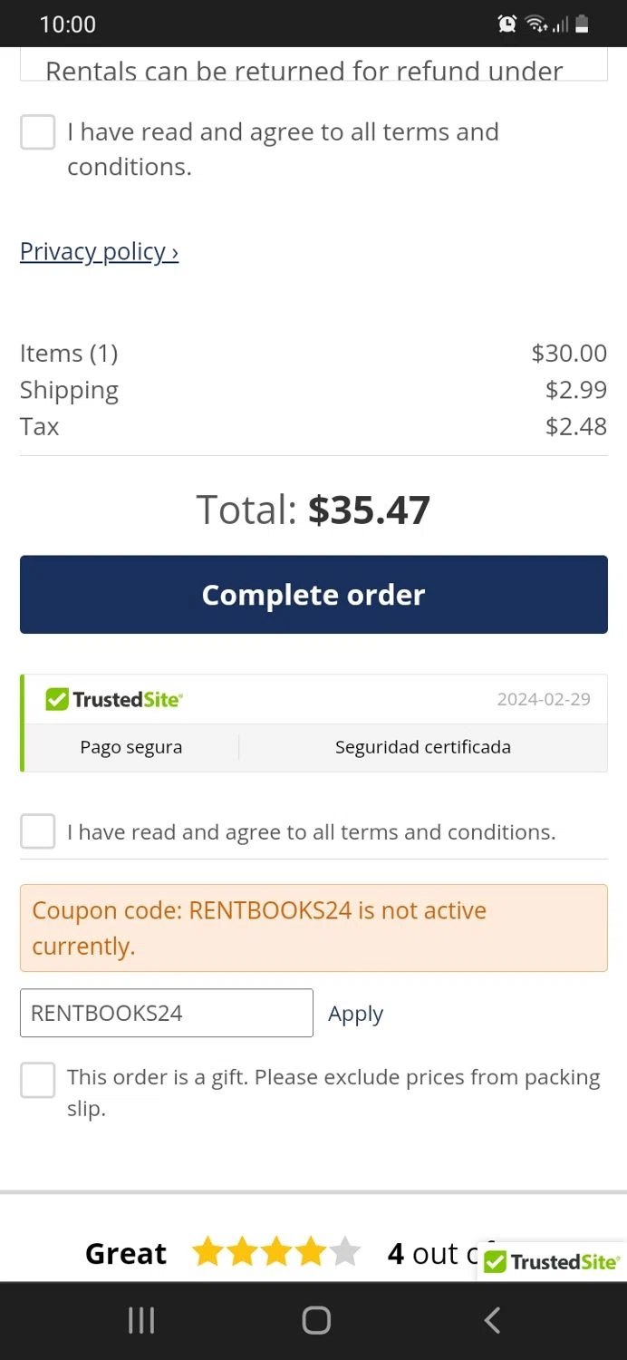 where to use TextbookX promo code box