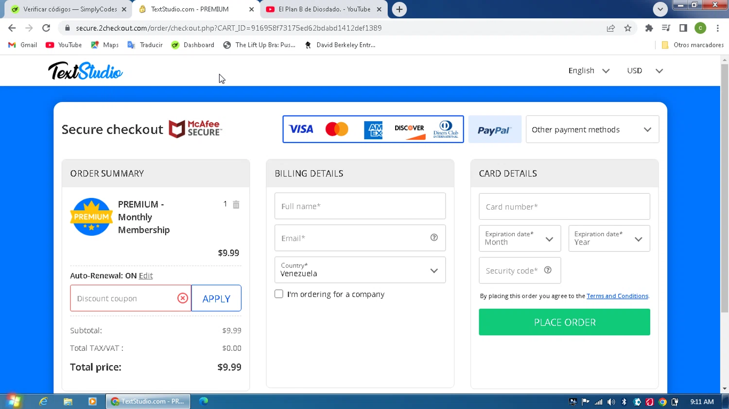 TextStudio promo code screenshot showing code BLACKFRIDAY applied at TextStudio checkout page. Uploaded by SimplyCodes community member MagnificentPilot8371 on Jan 8, 2025