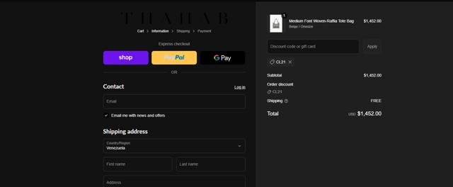 Thahab checkout page showing Thahab promo code box | Screenshot taken by SimplyCodes community member on Sep 7, 2025