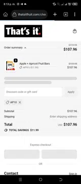 AP10 coupon verification screenshot