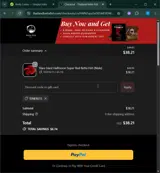 TENERE15 coupon verification screenshot