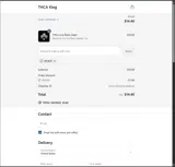 THC King coupon verification screenshot