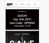 SPRING coupon verification screenshot